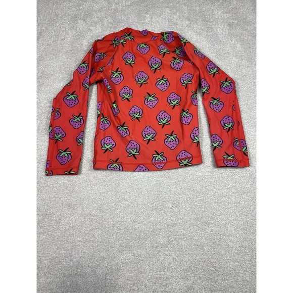 Hannah‎ Anderson Kids Bathing Suit Strawberry Print Ruffled Bottom Size 8 - Picture 10 of 10